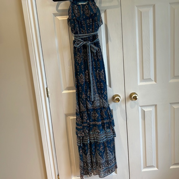 Anthropologie Sasha Ruffled Boho Print Dress NWT XS - Picture 4 of 14